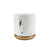McKenna Planter w/ saucer Marble & Gold 14cm