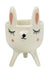 Mini Rabbit Planter White Sm 10.5cm