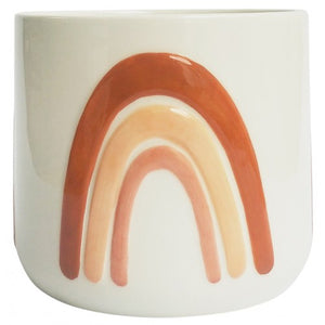Amber Rainbow Planter White - Medium