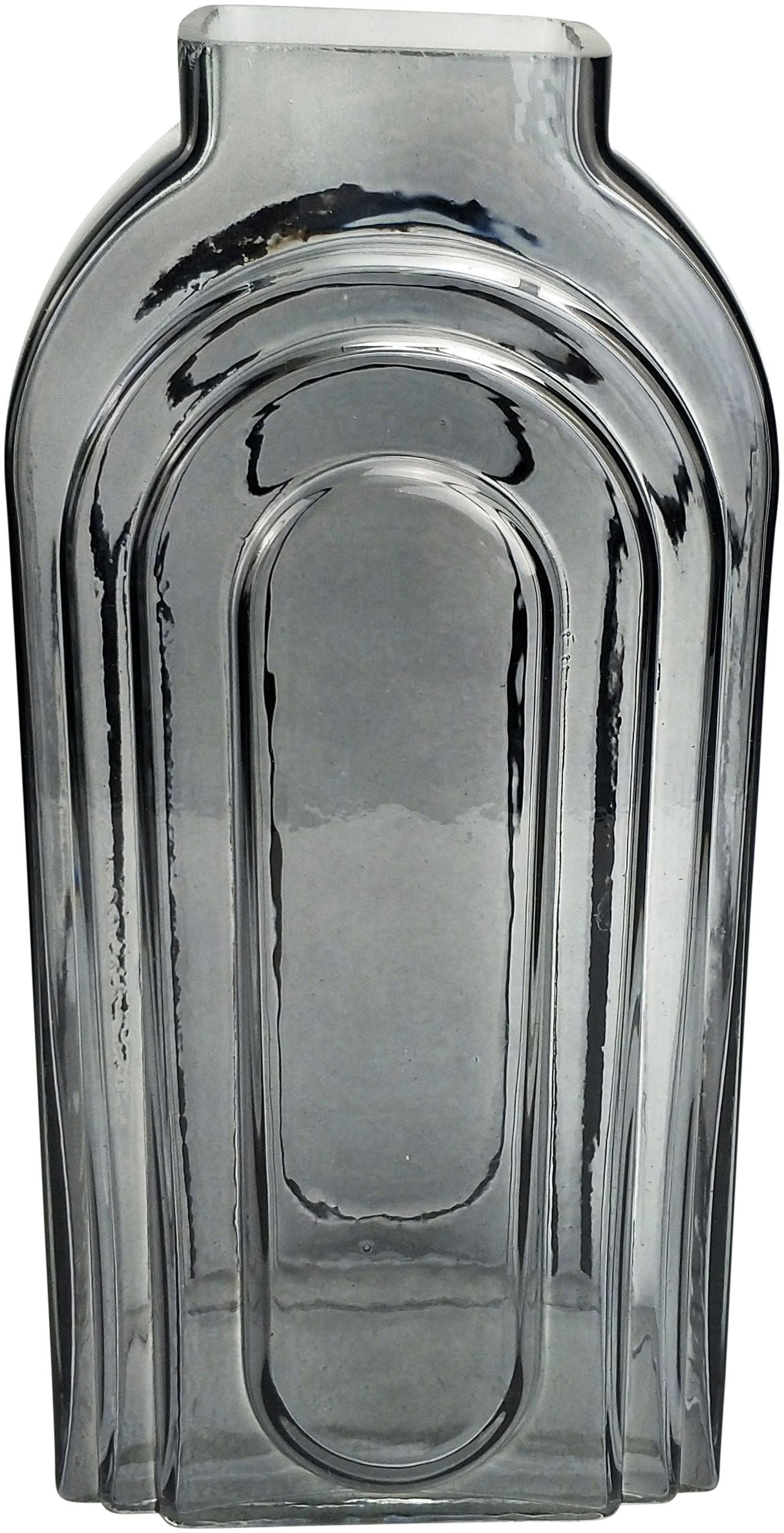 Tommy Tall Glass Vase Steel Lg 27cm