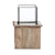 Square Mangowood + Glass Pillar