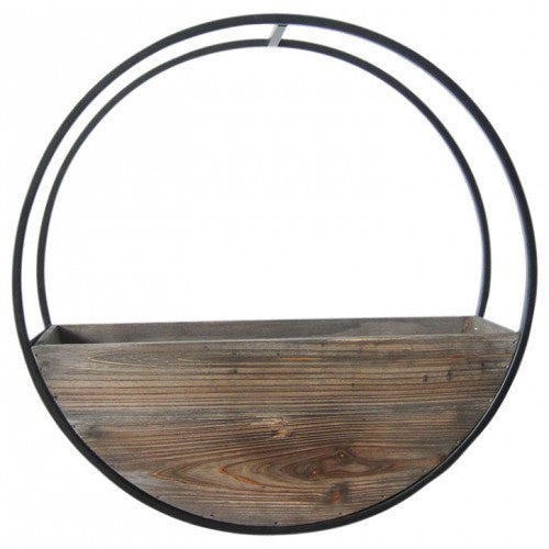 Wooden Wall Planter Full Circle - Medium 50cm