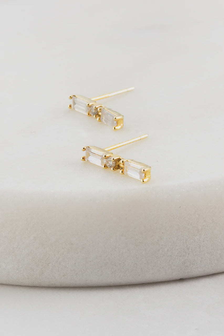 Tammy Earring Clear - Gold
