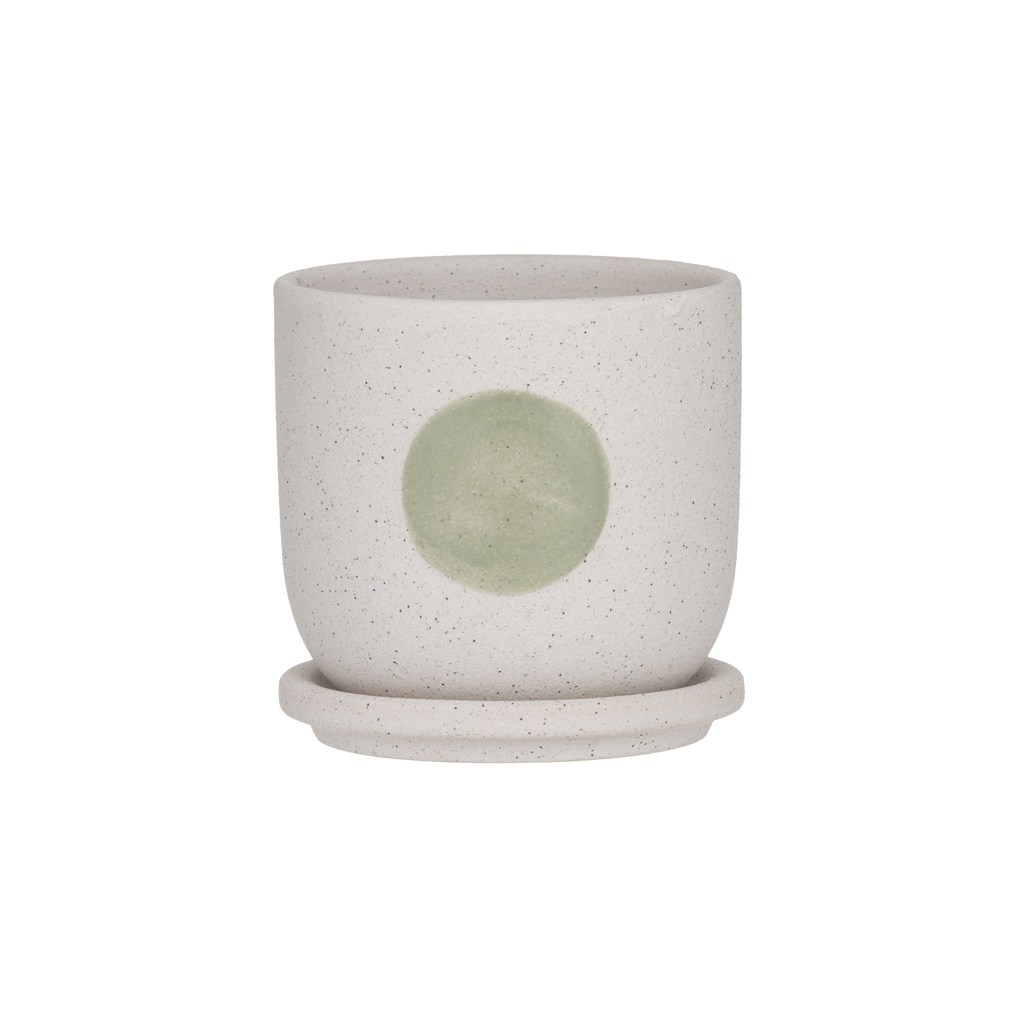 Rocio Pot - Green/white - 15x15x14cm