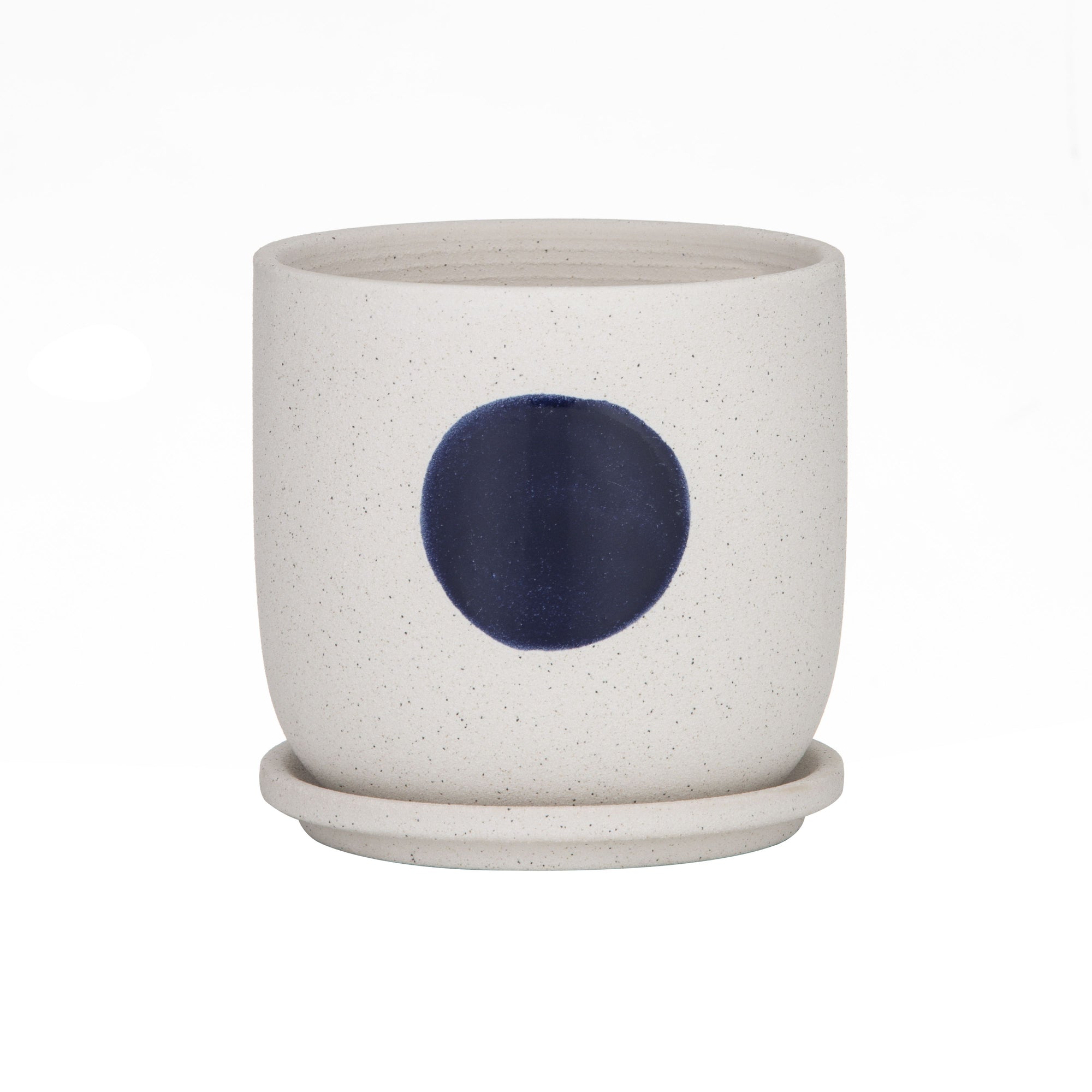 Rocio Pot - Blue/white - 15x15x14cm