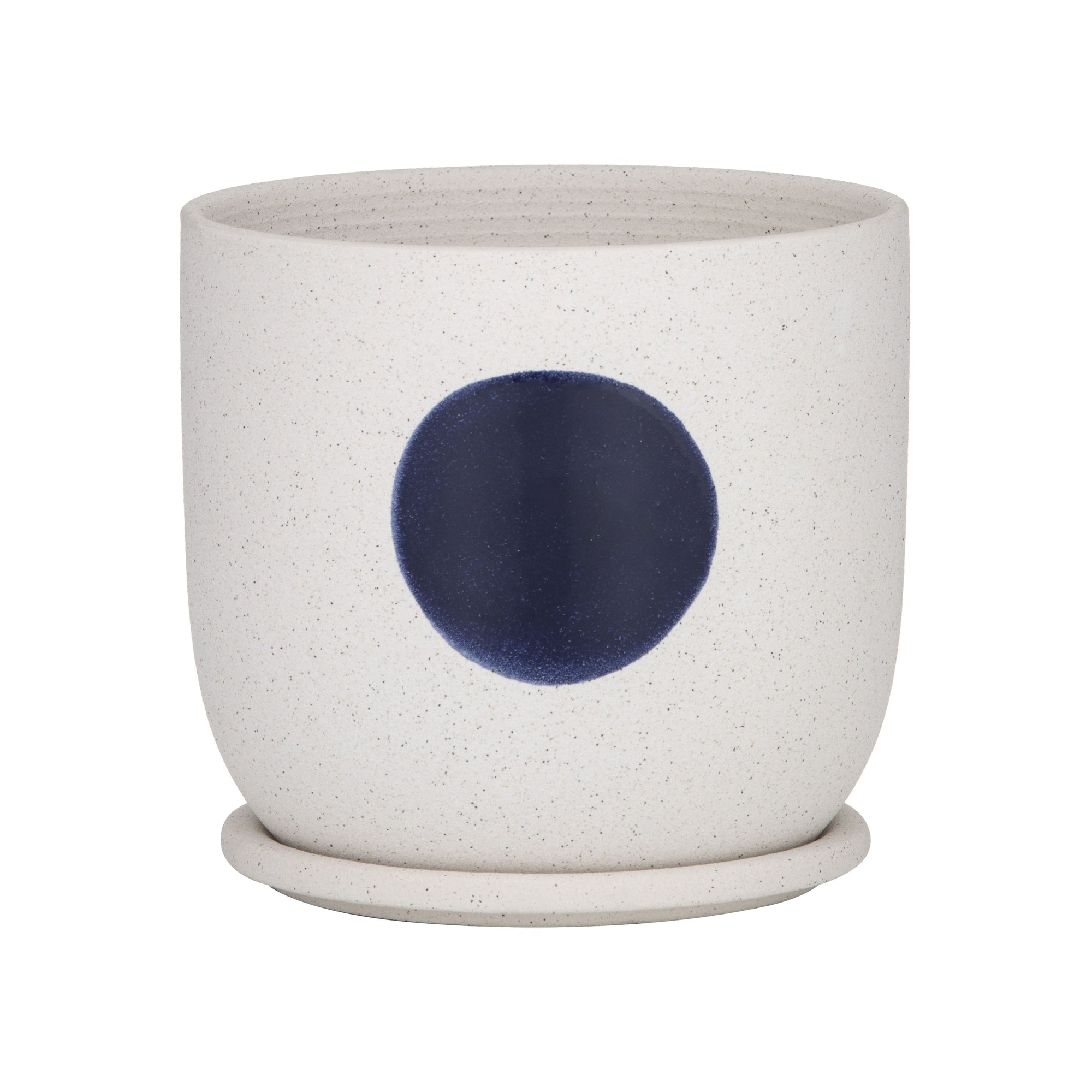 Rocio Pot - Blue/white - 19x19x18cm