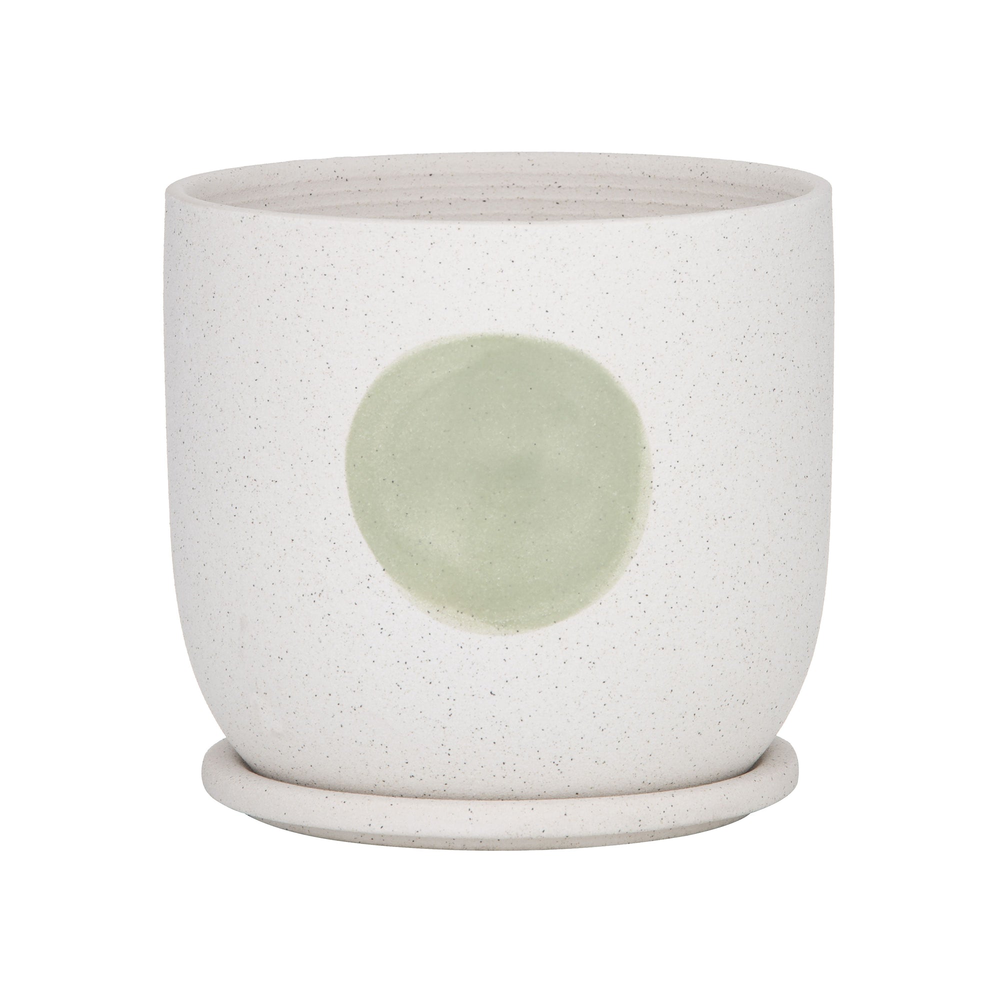 Rocio Pot - green/white - 19x19x18cm