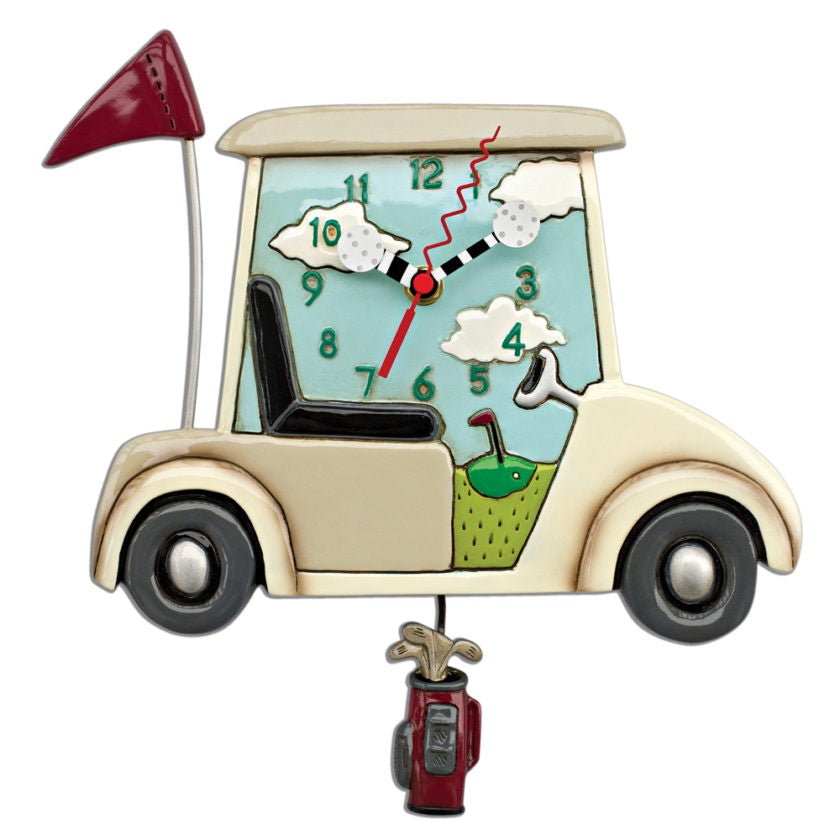 Stay The Course Golf Cart Clock