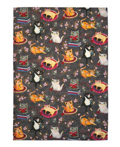 Crazy Cats Tea Towel