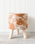 Ottoman - Linen - Rust Palms