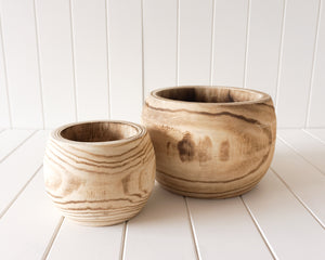 Pot/Planter - Leilani - Timber Large / small - Natural - 23x17/15x13