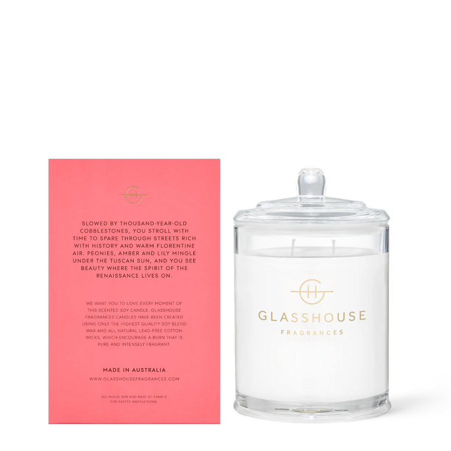 380g Candle - FOREVER FLORENCE By Glasshouse