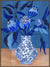 Floating Frame - Blue Hamptons Protea - 60x90