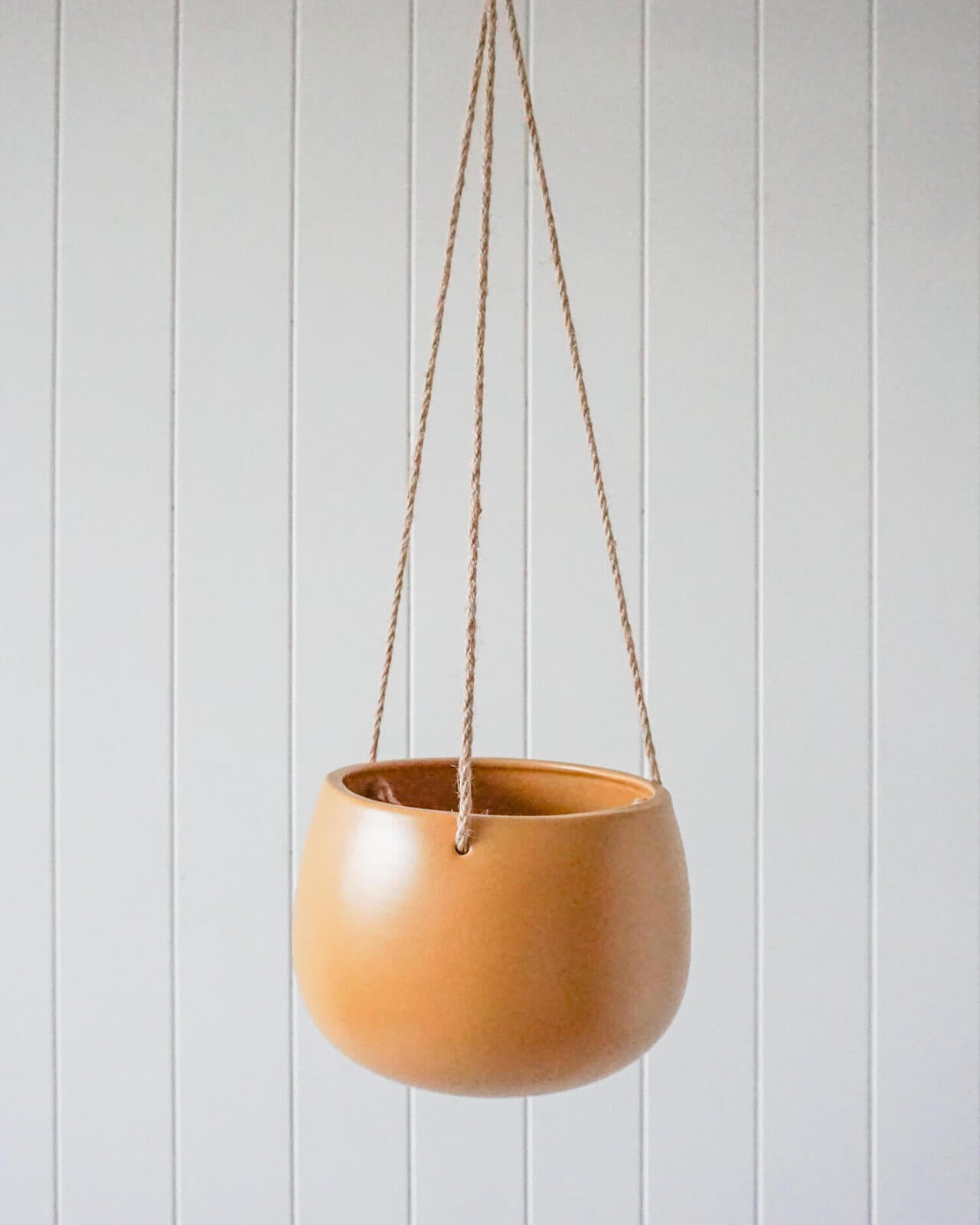 Hanging Pot/Planter - Cornelius - Wide - Mustard - 20x20x14