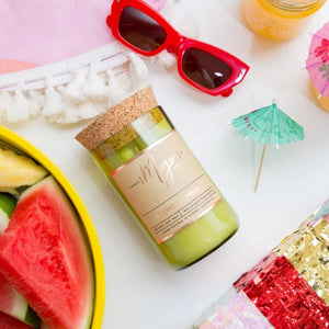 Mojo Wine Bottle Candle Watermelon Lemonade