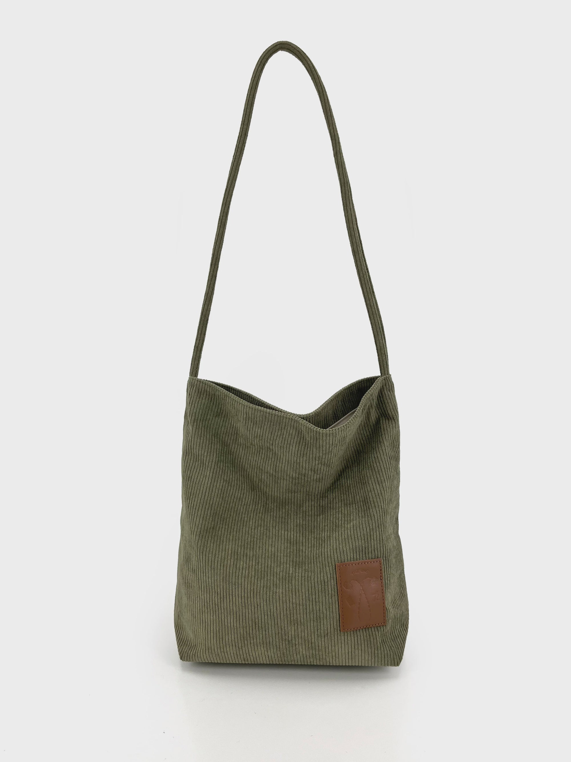 Corduroy Tote Bag - Green