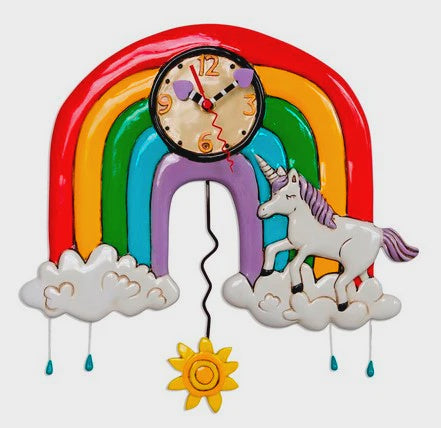 Rainbows & Unicorn Clock