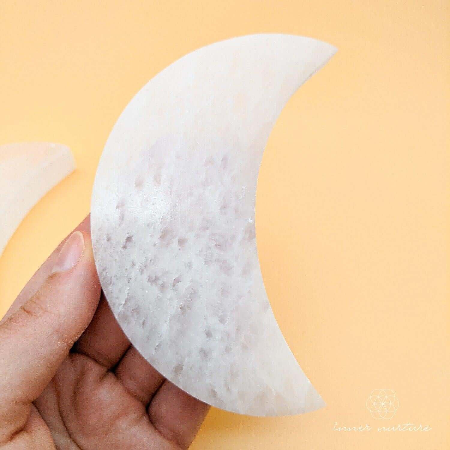 Selenite Moon Charging Plate