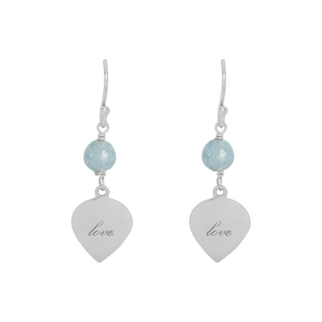 Ally Earring Sky Blue Smooth - Silver