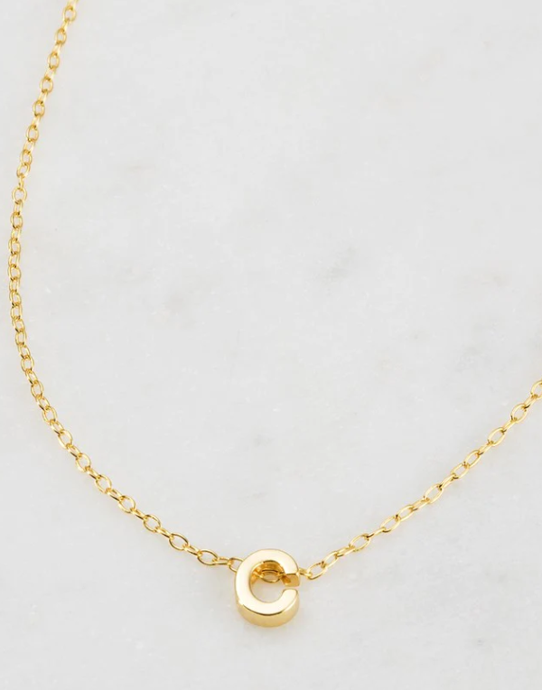 Letter Necklace (gold) - C