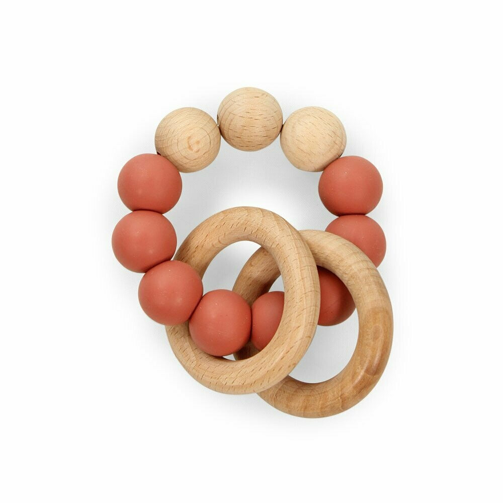 Jerry Beech Wood/Silicone Teether Dusty