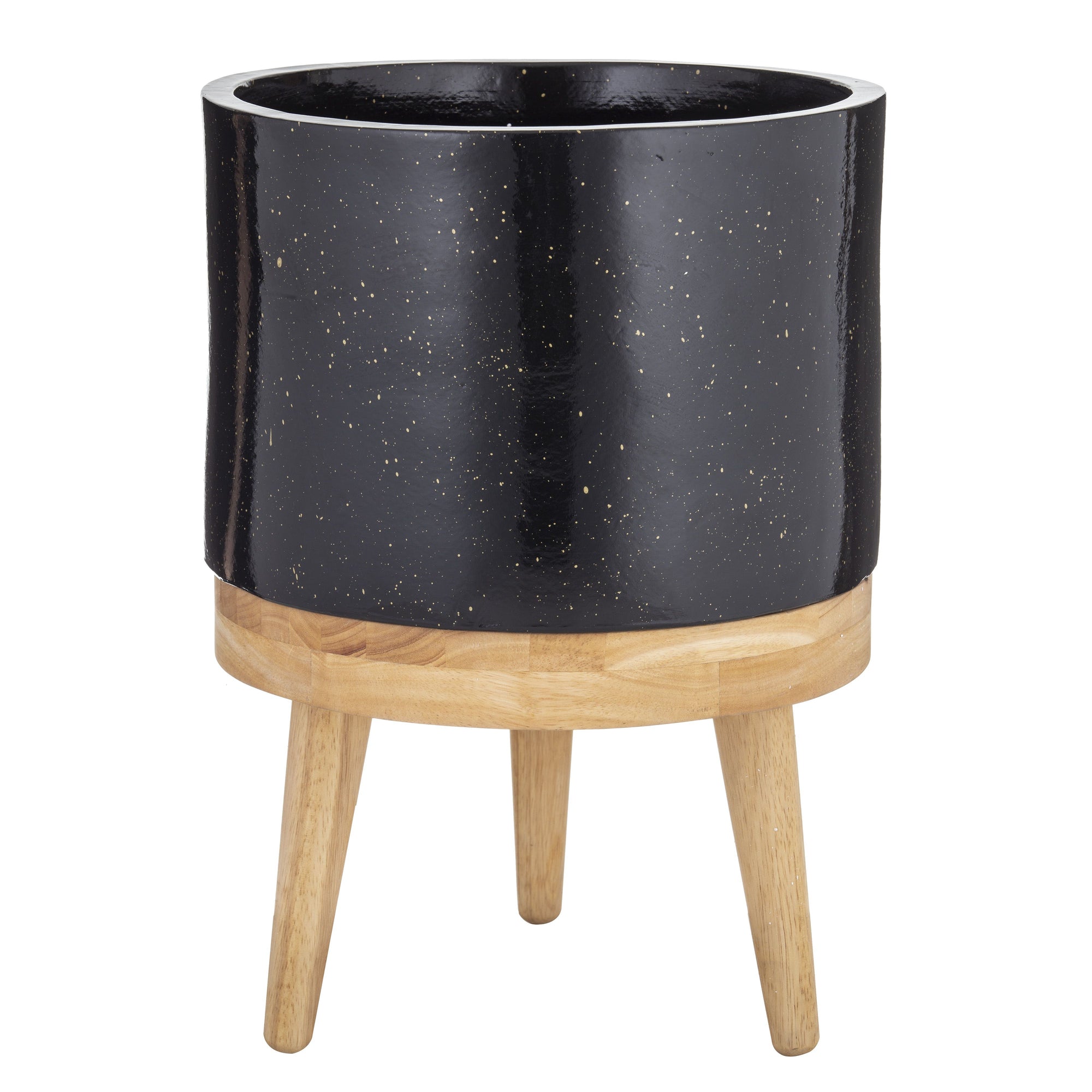 Heal pot on stand BLACK