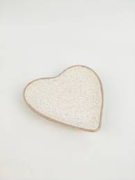 Jenna Heart Dish Dusty Pink & Sand 14x13