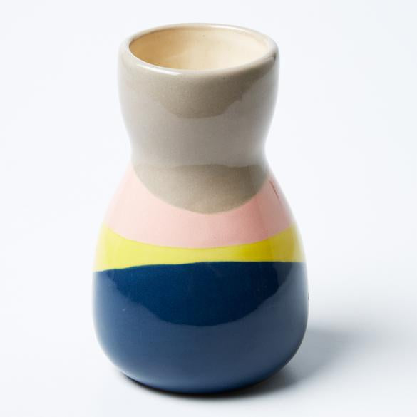Saturday Vase - Blue Yellow Splice