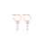 Fire Flies Hoops #2  - Clear Quartz Crystal 24K Rose Gold Plated