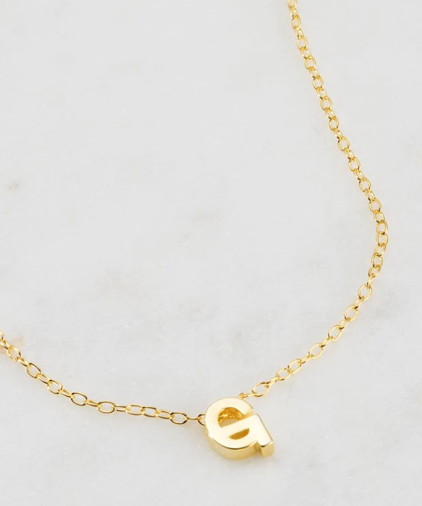 Letter Necklace (gold) - G
