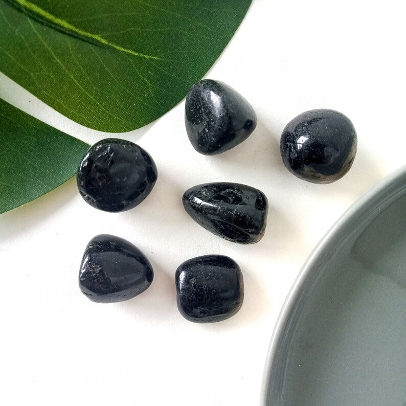 Black Tourmaline Tumbled Stones