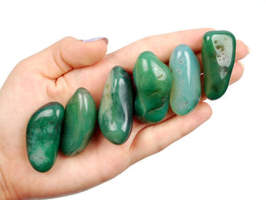 Green Agate Tumbled Stones