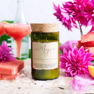 Mojo Wine Bottle Candle Watermelon Lemonade