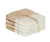 Marble/Wood Coasters 10x10cm White/Natural Set of 4