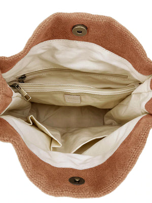 Linen Long Handle Bag - Rust