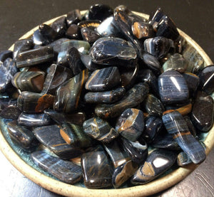 Blue Tigers Eye Tumbled Stones