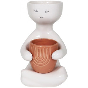 Person Holding a Pot Planter Pink
