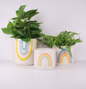 Ayla Rainbow Planter Colourful Lg 17cm