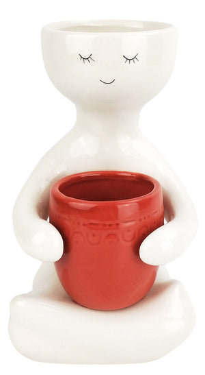 Person Holding a Pot Planter