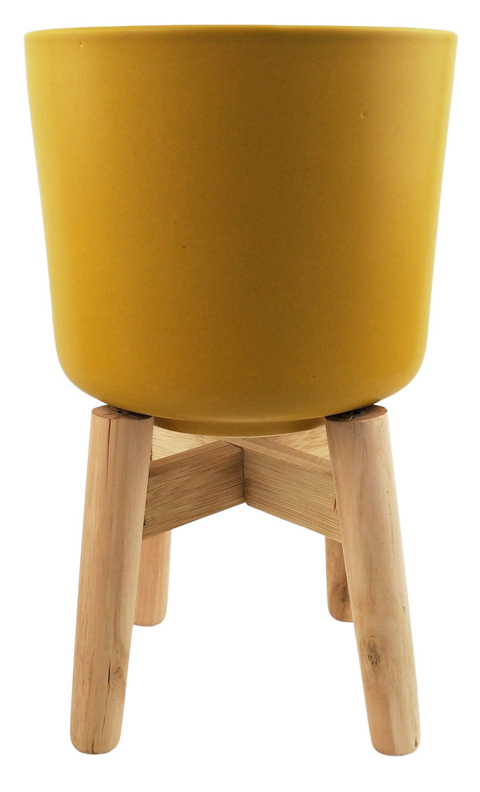 Ainsley Planter with Legs Mustard L