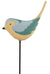Bird Garden Charm on stick - blue (31cm)