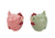 Chicken Pot Hanger Pink & Green 9cm