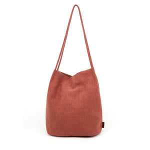 Linen Long Handle Bag - Rust